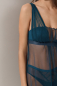 Preview: LISCA 013117 LOVELACE Babydoll / Negligee 36-42 blue emerald BE