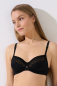 Preview: LISCA 020373 OPAL Bügel BH mit Spitze B-E, 75-105 schwarz