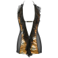 Preview: AXAMI 10192 Babydoll mit String S - XL schwarz-gold V-10029