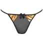 Preview: AXAMI 10192 Babydoll mit String S - XL schwarz-gold V-10029