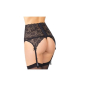 Preview: COQUETTE Spitzen Strapsrock 161 schwarz weiß rot OneSize / QueenSize