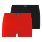 Preview: BRUNO BANANI 22021305 Short 2er Pack MICRO SIMPLY rot/schwarz