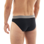 Preview: BRUNO BANANI 2er Pack Slip FLOWING S - XXXL schwarz graumelange 1782