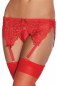 Preview: COQUETTE Spitzen Strapshalter 407 schwarz weiß rot OneSize / QueenSize