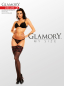 Preview: GLAMORY Deluxe 20 Halterlose Strümpfe schwarz-rot Gr. 40 - 62 G-50111