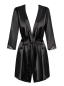 Preview: OBSESSIVE Robe / Kimono SATINIA mit String schwarz S - XL