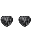Preview: COQUETTE Pasties 1739 STRASSHERZ schwarz / silber 1 Paar