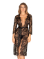 Preview: OBSESSIVE Peignoir / Robe LASHY mit String schwarz S - XL