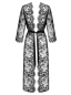 Preview: OBSESSIVE Peignoir / Robe LASHY mit String schwarz S - XL