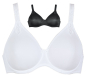 Preview: NATURANA 7208 Minimizer Bügel BH mit Schale 75 - 95, B - F weiß schwarz
