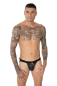 Preview: EROS VENEZIANI Herren Jock String Kunstleder 7396 schwarz