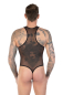 Preview: EROS VENEZIANI Herren Stringbody 7418 schwarz leo