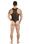 Preview: EROS VENEZIANI Herren Stringbody 7478 schwarz leo