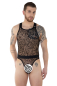 Preview: EROS VENEZIANI Herren Stringbody 7496 schwarz