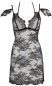 Preview: AXAMI 10125 Babydoll mit String S - XL schwarz V-9509