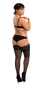 Preview: BIGGI BIG Lace 20 Halterlose Strümpfe 48-60 / XL-6XL schwarz B220