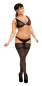 Preview: BIGGI BIG Lace 20 Halterlose Strümpfe 48-60 / XL-6XL schwarz B220