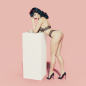 Preview: BRACLI 3327 Betty Page Collection BRIEF open schwarz S, M, L, XL