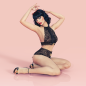 Preview: BRACLI 3337 Betty Page Collection PANTY open schwarz S, M, L, XL