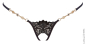 Preview: LUCKY CHEEKS Luxury String Po open BLACK SENSATION - LC345BS+