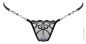 Preview: LUCKY CHEEKS Sonderpreis Luxury String BUTTERFLY IN BLACK - LC269BB Gr. L