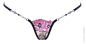 Preview: LUCKY CHEEKS Luxury V-String GARDEN OF LOVE black - LC308GLBV