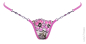 Preview: LUCKY CHEEKS Luxury V-String GARDEN OF LOVE pink - LC307GLPV