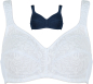 Preview: NATURANA 5318 Soft BH Komfortträger 80 - 105, B - D weiß dark blue