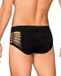 Preview: OBSESSIVE 21057 Slip S/M/L elastisch mit Cutouts schwarz