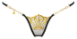 Preview: LUCKY CHEEKS Luxury String QUEEN OF LOVE Black Edition - LC152QLB