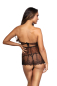 Preview: AXAMI 10164 Babydoll mit String S - XL schwarz V-9639