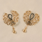 Preview: SYLVIE MONTHULE Brustschmuck "Herzen" AS79 gold