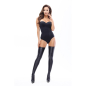 Preview: MISS O Halterlose Strümpfe Glossy S800 schwarz pink gold S - XL