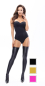 Preview: MISS O Halterlose Strümpfe Glossy S800 schwarz pink gold S - XL