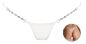 Preview: LUCKY CHEEKS Luxury Transparent String WHITE - LC273TWG
