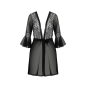 Preview: PASSION Peignoir / Kimono LEAFA schwarz S - XXXL