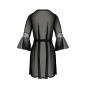 Preview: PASSION Peignoir / Kimono LEAFA schwarz S - XXXL