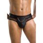 Preview: PASSION 030 Jock Slip Lederoptik S-XXXL schwarz PM10017