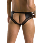 Preview: PASSION 030 Jock Slip Lederoptik S-XXXL schwarz PM10017