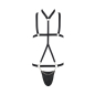 Preview: PASSION 039 Set String und Harness S-XXXL schwarz PM10007