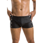 Preview: PASSION 048 Short / Pant Lederoptik mit Druckknöpfen