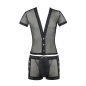 Preview: PASSION 052 Set Short / Pant und Shirt S-XXXL schwarz PM10019