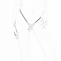 Preview: SYLVIE MONTHULE Schmuckstring ST181 "Butterfly" Gr. M silber / blau
