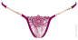 Preview: LUCKY CHEEKS Sonderpreis Luxury String PRETTY GIRL - LC218PG Gr. S