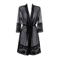 Preview: AXAMI V-8840 Peignoir / Kimono schwarz One Size