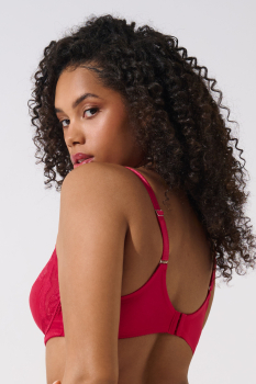 Preview: LISCA 95F Sonderpreis 020227 EVELYN Bügel BH mit Spitze rot A1