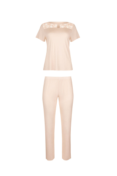 LISCA XXL Sonderpreis 023453 PATRICIA Pyjama / Schlafanzug light apricot LT