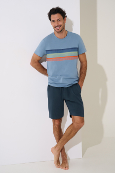 LISCA 035032 TALOS Herren Pyjama / Schlafanzug S-XXL blue wind MV