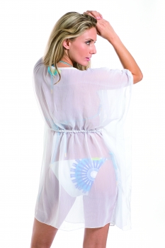 Restposten LENITA Strandshirt / Kaftan FLOWERS Gr. M 30232