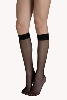 LISCA 051002 Pretty 15 Kniestrümpfe Onesize 2er Pack schwarz 02